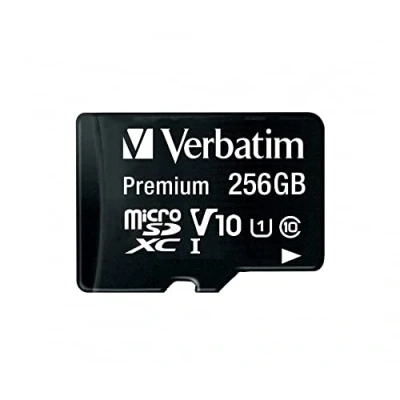 Immagine di Verbatim Scheda di memoria microSDXC con adattatore 256 GB Velocità lettura fino a 90 MB/s scrittura minima 10 Nero