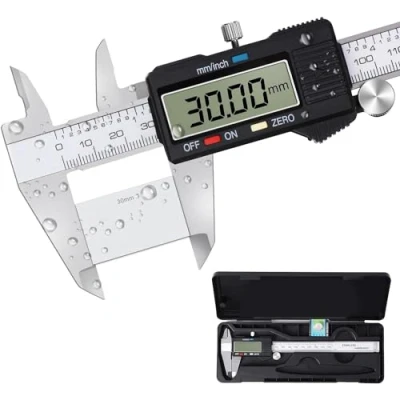 Immagine di Calibro Digitale,Professionale Classico,Precisione Micrometro in Acciaio Inox 150mm con Ampio Display LCD Digital Caliper per Misurzione Esterna