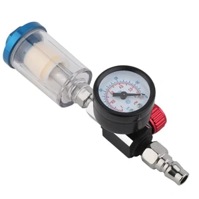 Immagine di 1/4in Regolatore di Pressione Aria Filtro Manometro Acqua Olio Separatore Pistola A Spruzzo Strumento