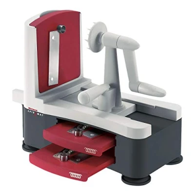 Immagine di Westmark Tagliaverdure a spirale per spaghetti di verdure e spirali frutta, con 2 inserti, affilate lame in acciaio inox, Spiromat, antracite/bianco/rosso, 11332260