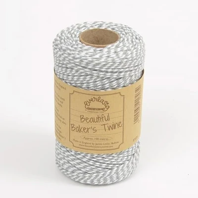 Immagine di EVERLASTO Bakers Twine Originali 100M Bobine, Cotone, Argento, 2 mm, 100 unità