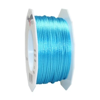 Immagine di Präsent Rhein Cordoncino in raso, 3 mm, 50 m, colore: Turchese