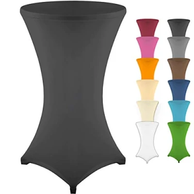 Immagine di Gräfenstayn Fodera per tavolino da Bar Diana Certificate Öko Tex Siegel Standard 100 di Diversi Colori e Dimensioni tavolini del Diametro Ø60 cm Ø70 Ø80 (Nero, Ø60)
