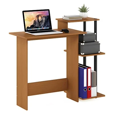 Immagine di Furinno Efficient Home Laptop Notebook Scrivania per computer, Ciliegio chiaro/Nero