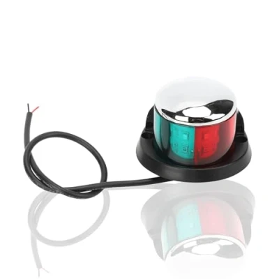 Immagine di HERCHR Luci di Navigazione per Barche LED, Via Barca Sorgenti Luminose a LED Navigazione, Segnalazione Verdi Rosse Yacht Portatili, Prua con Rosso e Verde