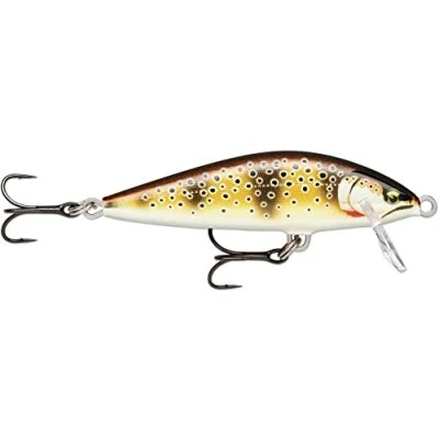 Immagine di Rapala Esca Artificiale Spinning Countdown Elite in Balsa per Pesca Acqua Dolce Affondante Profondità di Nuoto 0,9m 5,5cm / 5g Prodotta Estonia Gilded Mediterranean Trout