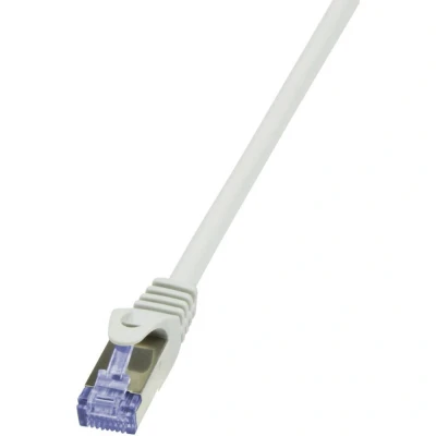 Immagine di LogiLink CQ4052S RJ45 cavo di rete, patch S/FTP 2.00 m Grigio contatti connettore dorati, Ritardante fiamma, con protezione 1 pz.