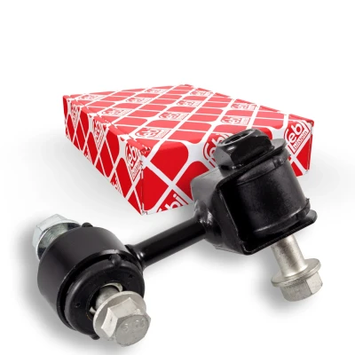 Immagine di febi BILSTEIN 34757 Bielletta barra stabilizzatrice Assale anteriore Sx 75 M10 x 1,25 Plus con materiale di montaggio Acciaio nero