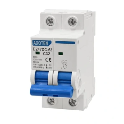 Immagine di CHENGPI 2P Interruttore Magnetotermico,32A Fotovoltaico DC Mini 6kA di Sicurezza con rilascio Sovracorrente Protezione da Sovraccarico e Cortocircuito
