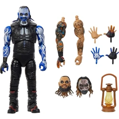 Immagine di Mattel WWE Ultimate Edition Action Figure &amp; Accessori, 15,2 cm Bray Wyatt Collectible Set, Swap Heads Hands, 30 punti di articolazione