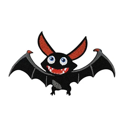 Immagine di Finally Home Toppa termoadesiva a pipipistrello nero Toppe streghe Halloween termoadesive