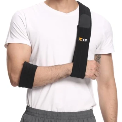 Immagine di YF Fionda da Braccio, Efficace Imbragatura Immobilizzatrice per Spalla Cuffia dei Rotatori Polso Gomito, Leggero Regolabile Confortevole Supporto Braccio Ossa Rotte
