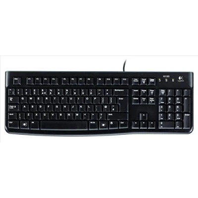 Immagine di Logitech K120 Tastiera Cablata Business per Windows/Linux, Layout Scandinavo Qwerty, Nero