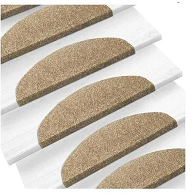Immagine di RELOVE Set di 15 tappetini per Scale, Misura Grande, Antiscivolo, autoadesivi Interni,Tappetini gradini, semicircolare o Rettangolare, Resistenti e Facili da Pulire, Interni