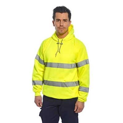 Immagine di Portwest B304 Felpa con Cappuccio ad Alta Visibilità, Giallo, 4XL