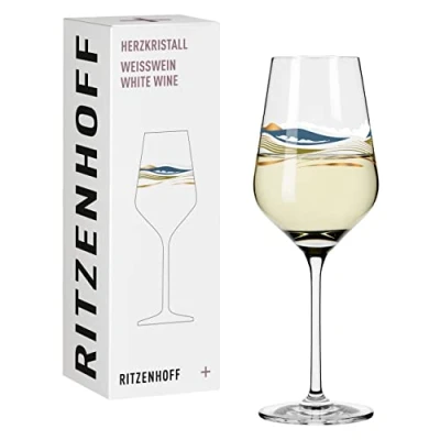 Immagine di Ritzenhoff HERZKRISTALL Bicchiere da vino bianco #7 di Aurélie Girod, in cristallo, 380 ml, confezione regalo