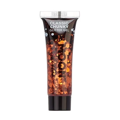 Immagine di Gel Glitter a pezzetti classico by Moon 12ml Bronzo Rame Pittura Viso