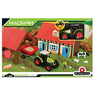 Immagine di STARLUX Class Set da Fattoria Completo di Trattore Claas Celtis 446, Multicolore, 48932, 802234