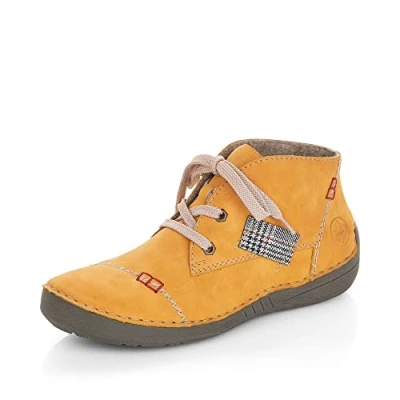 Immagine di Rieker Donna Scarpe Stringate 52543, Signora comode,Scarpa Bassa Comfort,Lacci,Comodo,Giallo (Gelb / 69),42 EU 8 UK