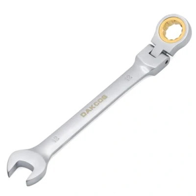Immagine di DAKCOS Chiave combinata a cricchetto con oro testa flessibile, 12 mm, in acciaio al cromo