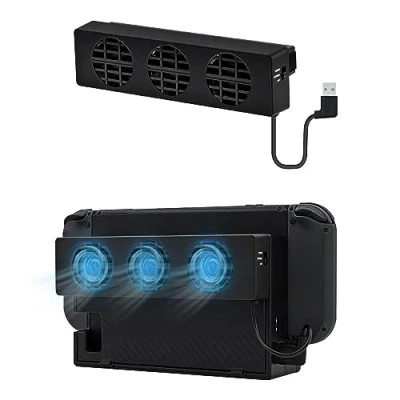 Immagine di Mcbazel DOBE USB Cooler Ventola di Raffreddamento Esterna per Nintendo Switch Dock Nero