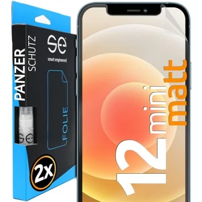 Immagine di smart engineered 3D Pellicola Opaca di Protezione dello Schermo per Apple iPhone 12 Mini antiriflesso [2 Pezzi Opaco, Case Friendly, Protettiva TPU