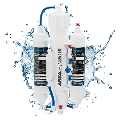 Immagine di ARKA Aquatics myAqua190 reverse osmosis system for up to 190 litres per day, filters 99% of pollutants, salts and bacteria from the water, ideal any saltwater freshwater aquarium,