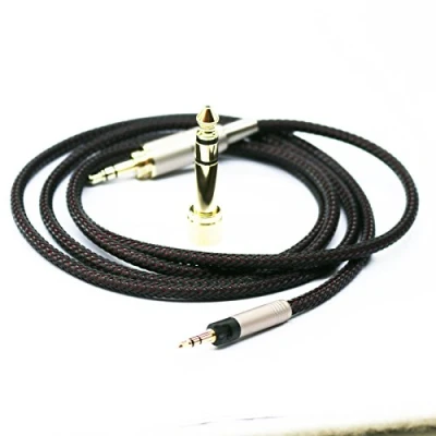 Immagine di Cavo audio di ricambio per cuffie, compatibile con cuffie Sennheiser HD6 MIX, HD7, HD8 DJ, 1,2 m