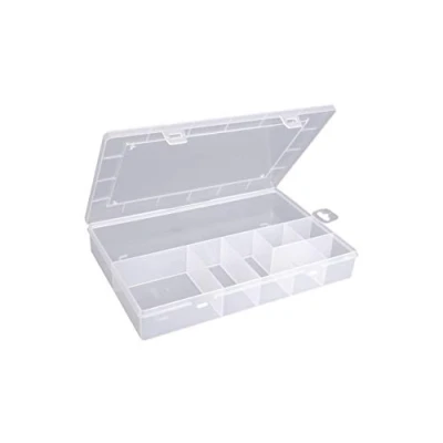 Immagine di hünersdorff PP Eco Classic scatola di assortimento con 8 scomparti robusta smistamento per viti e altre piccole parti divisione fissa degli 23,3 x 33,9 5,8 cm, trasparente