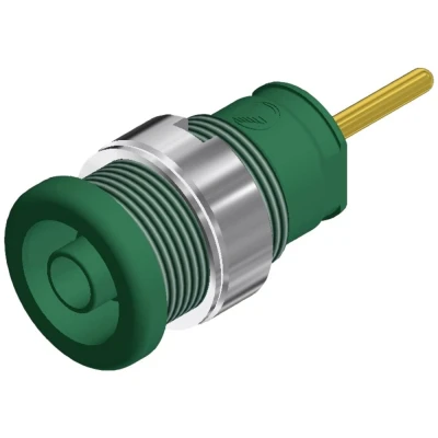 Immagine di SKS Hirschmann SEB 2630 S1,9 Presa di sicurezza da laboratorio verticale Ø perno: 4 mm Verde 1 pz.