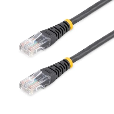 Immagine di StarTech.com cavo Ethernet Cat5e, 1,8 m, nero, patch stampato di rete corto, Ethernet, Cat 5e, m (M45PATCH6BK)