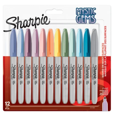 Immagine di Sharpie Pennarelli indelebili, punta fine, Mystic Gems con colori...