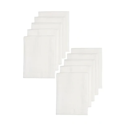 Immagine di Meyco baby muslin pannolini di mussola confezione da 10 pezzi (pannolini stoffa in 100% cotone idrofilo, buon assorbimento dell&#039;umidità e asciugatura rapida, dimensioni: 70 x cm), bianco