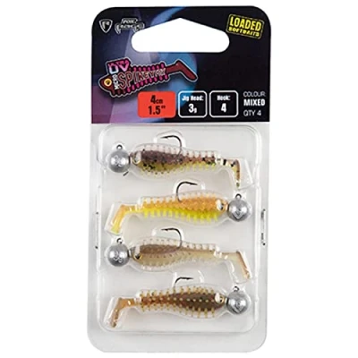 Immagine di Fox Rage Micro Spikey Fry Mixed UV Colour Pack Loaded Softbaits 4cm (3g) (4 stuks) Shads