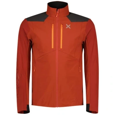 Immagine di MONTURA Spitze Jacket, Softshell Leggero da Uomo ideale per arrampicata, alpinismo e varie attività outdoor (IT, Testo, M, Regular, Tabacco/Arancio)