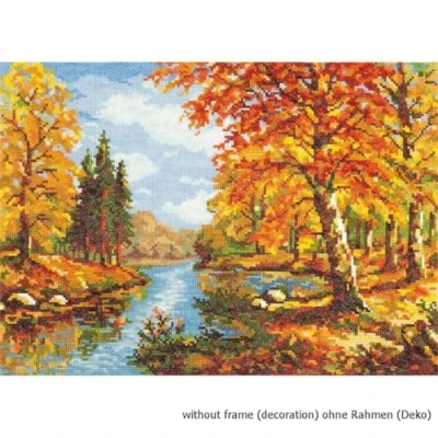 Immagine di Magic needle 45 02 ZW Set punto croce con motivo a conteggio in cotone, multicolore, 35 x 25 cm
