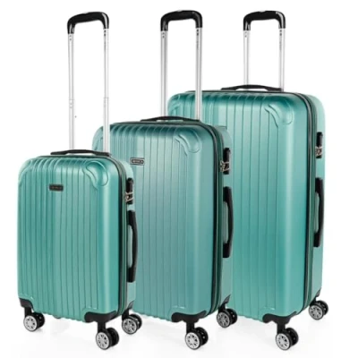 Immagine di ITACA Set Valigie Rigide Offerte. Valigia Grande Rigida, Media Rigida e Bagaglio a Mano. di con Lucchetto Combinazione TSA T71500, Acquamarina