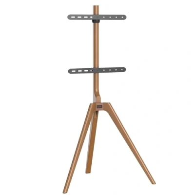 Immagine di my wall HT23L, supporto per TV da 45 a 65 pollici, in legno massello rustico, effetto noce, universale con carico fino 40 kg