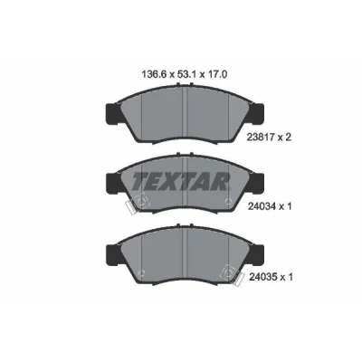 Immagine di TEXTAR 2381701 Kit pastiglie freno con segnalatore acustico usura