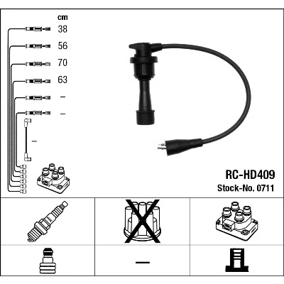 Immagine di NGK 0711 Kit Cavi Accensione 4