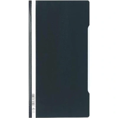 Immagine di Durable 257001 Cartellina ad aghi Clear View, f.to A4+, fronte trasparente e retro colorato, etichetta longitudinale, nero, conf. da 50 pezzi