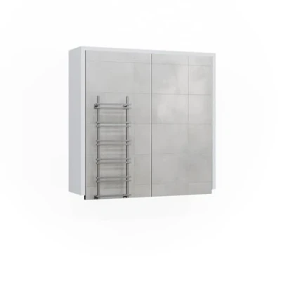 Immagine di Vicco Specchio Contenitore Bagno Maltin, Bianco/Antracite, 60 x cm con Due Porte a