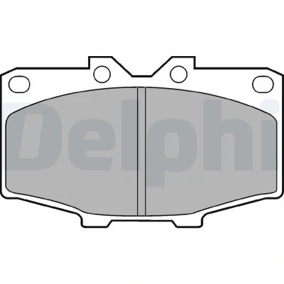 Immagine di DELPHI LP448 Kit pastiglie freno Non predisposto per contatto segnalazione usura senza lamierino anticigolío accessori