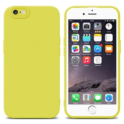 Immagine di Cadorabo Custodia compatibile con Apple iPhone 6 / 6S in FLUID GIALLO Coperchio protettivo silicone TPU flessibile