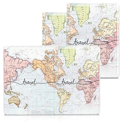 Immagine di kwmobile 3X Custodia Compatibile con passaporto Porta Set Bustine in plastica a Protezione per Documenti Nero/Multicolore