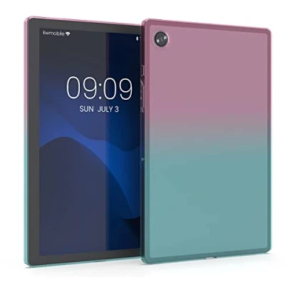 Immagine di kwmobile Cover Compatibile con Samsung Galaxy Tab A8 10.5 (2021) Custodia Tablet in Silicone TPU Copertina Protettiva Backcover 2 Colori Fucsia/Blu/Trasparente