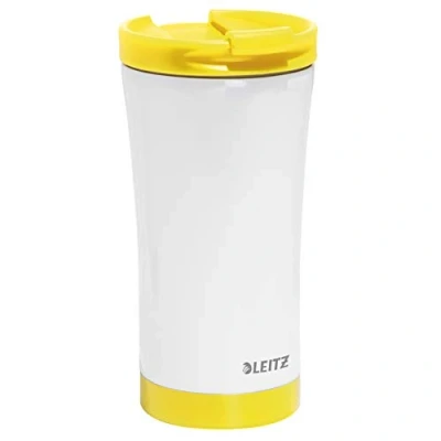 Immagine di Leitz Wow Tazza da Viaggio, Acciaio Inox, Isolamento Termico per Bevande Calde e Fredde, Riutilizzabile, Giallo
