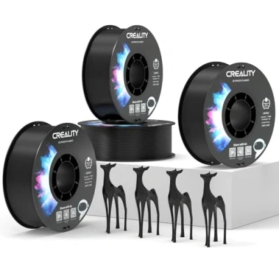 Immagine di Creality Official PETG Filament Nero, 3D Printer 1.75mm 4Kg, No Tangling, Forte Legame e Prestazioni Overhang Precisione Dimensionale +/ 0.03mm