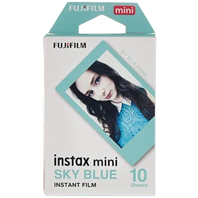 Immagine di Fujifilm instax mini Film Pellicola Istantanea per Fotocamere Sky Blue, Formato 46x62 mm, Confezione da 10 Foto