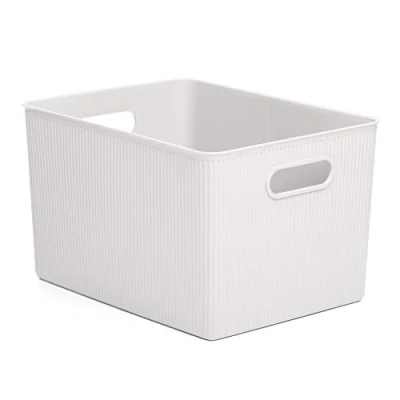 Immagine di TATAY Cestino Portaoggetti Baobab, 22L di Capacita, Polipropilene, Senza BPA, Bianco, Dimensione 29,4 x 38,5 23 cm